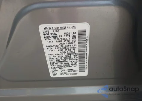 2008 Nissan Rogue Sl from USA, damaged, VIN JN8AS58V18W141233